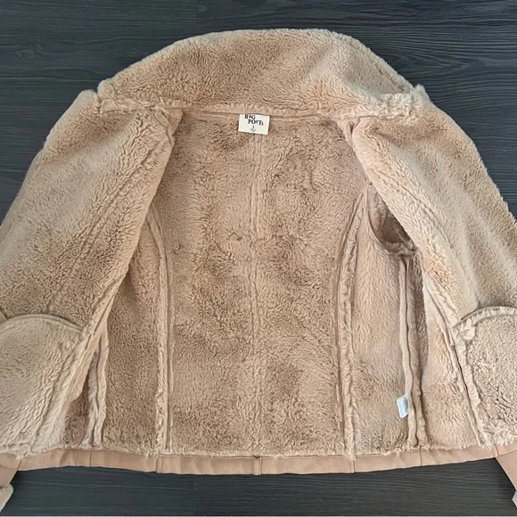 Rag Poets Suede & Shearling Coat - Picture 6 of 10